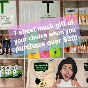 1 free sheet mask with $30 purchase